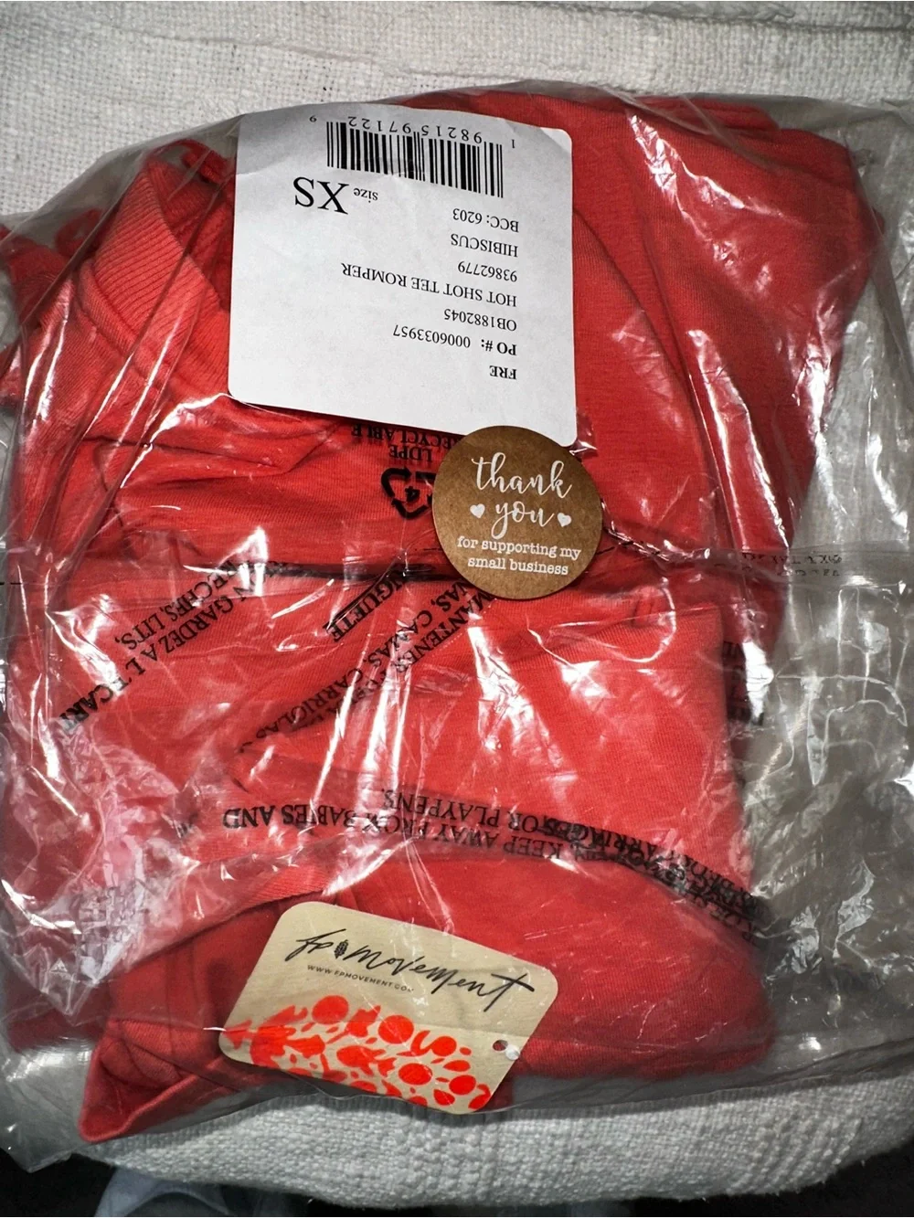 NWT FREE PEOPLE MOVEMENT Hot Shot Tee Romper - Hibiscus $60 MSRP